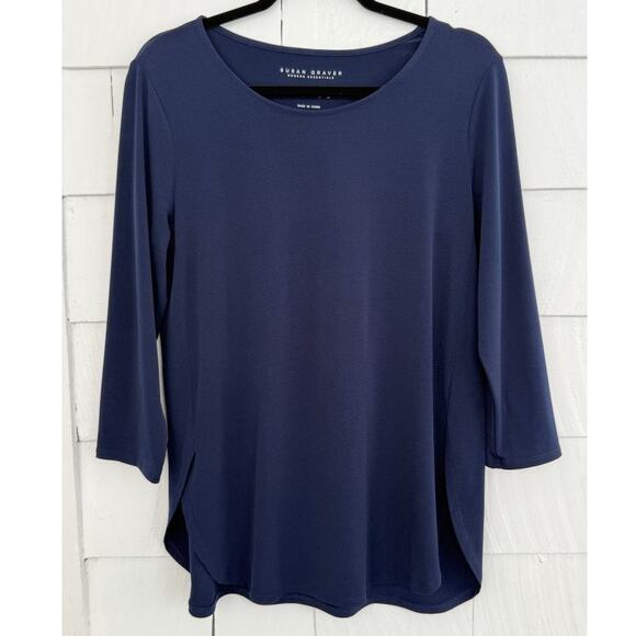 Susan Graver Womens Small Modern Essentials Liquid Knit Tunic Minimalist Capsule - Picture 1 of 5